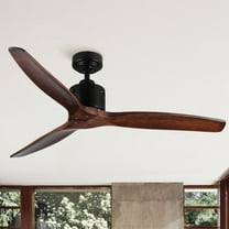 52" Ceiling Fan without Light with Remote,Antique Brown