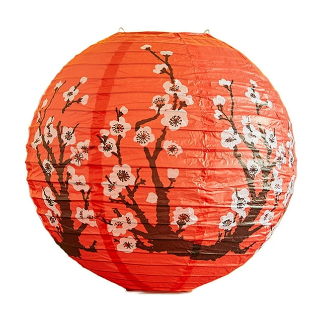 Spring Decorations for Home Paper Lantern Classical Wintersweet Courtyard Accent Paper Lanterns with Lights