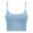 Blue, variant on Women's Longline Sports Bras Padded Wirefree Crop Tank Top Yoga Cami with Built-in Bra