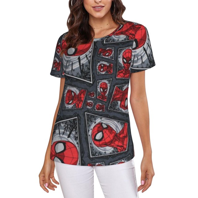 Spider-Man Women's Crew Neck Short Sleeve T-Shirt