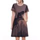 thumbnail image 1 of Balery Dinosaur Moonlit Forest Vestidos sueltos de manga corta para mujer, vestidos de verano 2025, vestidos casuales de corte A con vuelo., 1 of 6