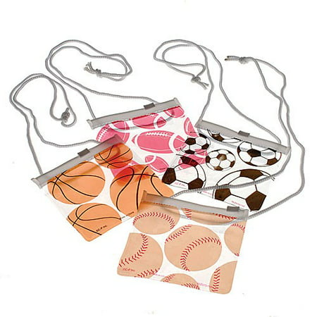 SPORTS PURSE NECKLACES, SOLD BY 8 DOZENS