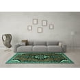 thumbnail image 3 of Ahgly Company Indoor Rectangle Persian Turquoise Blue Traditional Area Rugs, 4' x 6', 3 of 4