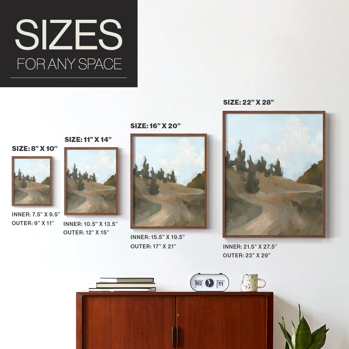 West Fork Hiking Trail IV Framed Print in Brown Solid Wood 11 x 14 Framed Print