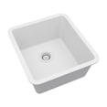 thumbnail image 3 of 16" x 18" Quartz Kitchen Sink, Single Bowl Sink, Drop-in Sink, Undermount Sink, Granite Kitchen Sink, Galaxy  White Kitchen Sink, with Steel Grids and Basket Strainer Lexicon Platinum LP-1618-W, 3 of 9