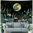 thumbnail image 4 of PRATYUS Garden Tapestry Moon Tapestry Flower Tapestry Colorful Plants Tapestry Black Tapestry Wall Hanging Decor for Room Painting, 4 of 6