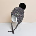 thumbnail image 2 of Luxalzxs Women Winter Peruvian Cover Ears Beanie Hat Earflap Warm Sherpa Fleece Lined Knit Hats with Pompom Outdoor Ski Hat, 2 of 3
