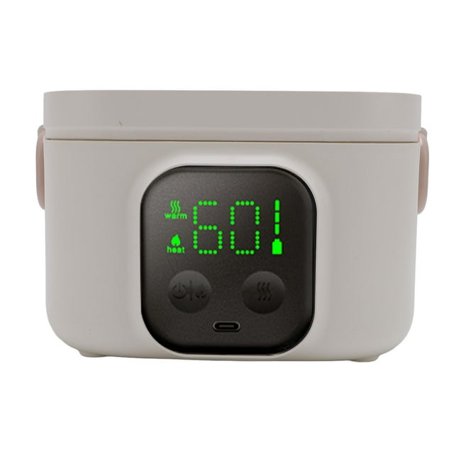 Electric Food Warmer Bowl, 500ml Fast Heating Portable Intelligent Constant Temperature Bowl for School
