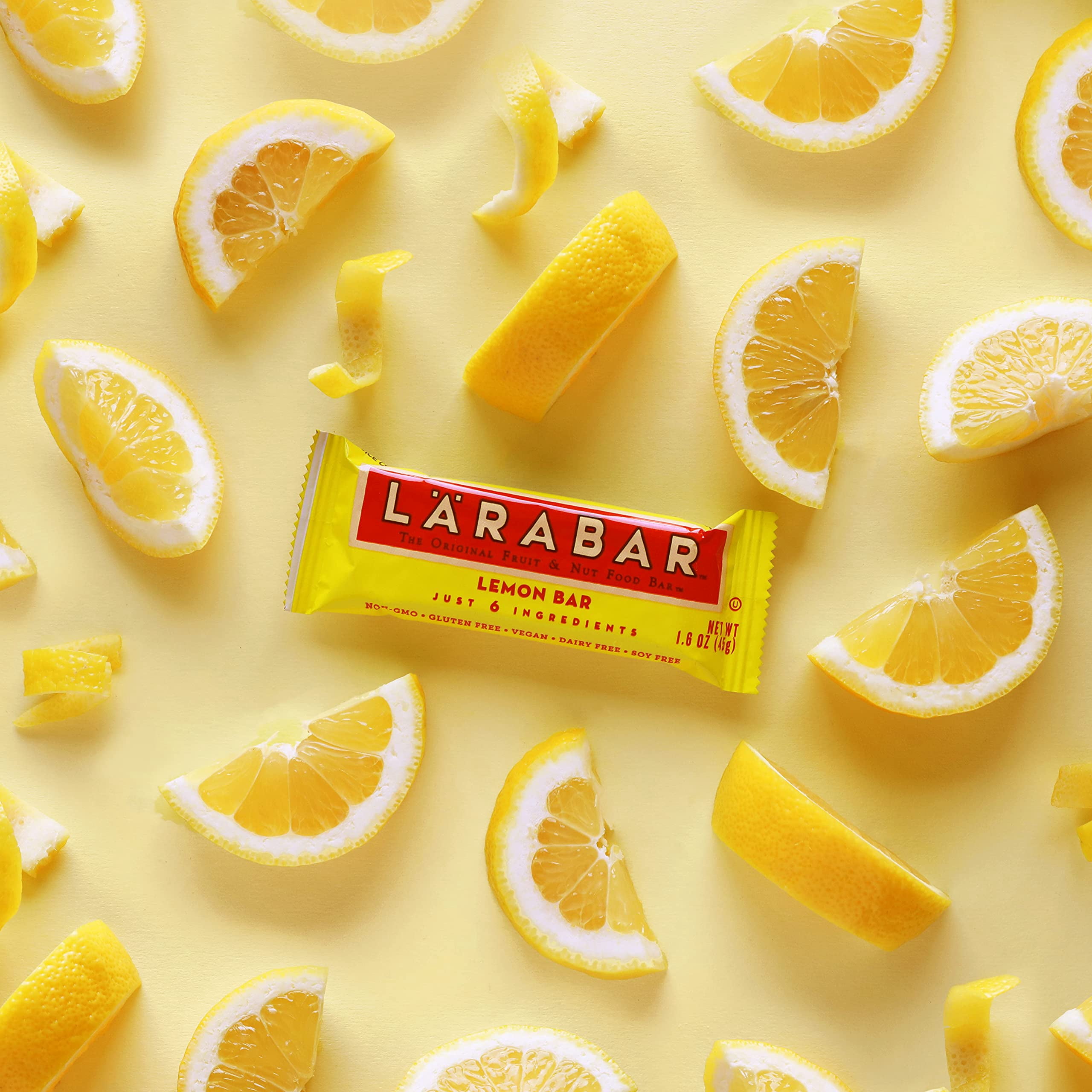Larabar Lemon Bar, Gluten ESF27 Free Vegan Fruit & Nut Bars, 1.6 oz bars, 18 ct