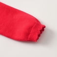 thumbnail image 7 of Ticikt Girls Cropped Knit Shrug Cardigan, Cotton Hollow‑Out Decorative Lightweight Bolero Jacket for Toddler Kids Spring Fall,Red, 7 of 7