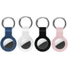 Airtag Holder 4 Pack Silicone Airtag Case with Keyring, Apple Air Tag Keychain 4 Pack Apple Tag Holder for Finder Tracker Airtag Loop Airtag Accessories