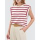 thumbnail image 2 of Camiseta Sin Mangas Informal de Verano para Mujer, con Rayas Rojas, Talla M, 2 of 6