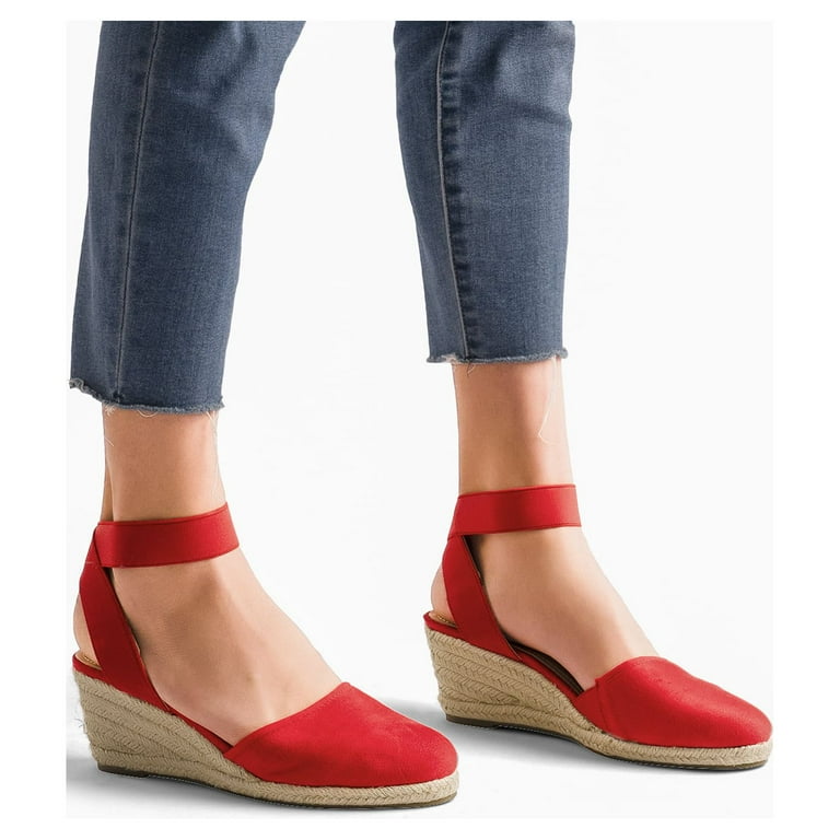 Dream Pairs Women s Comfort Elastic Ankle Strap Shoes Espadrilles