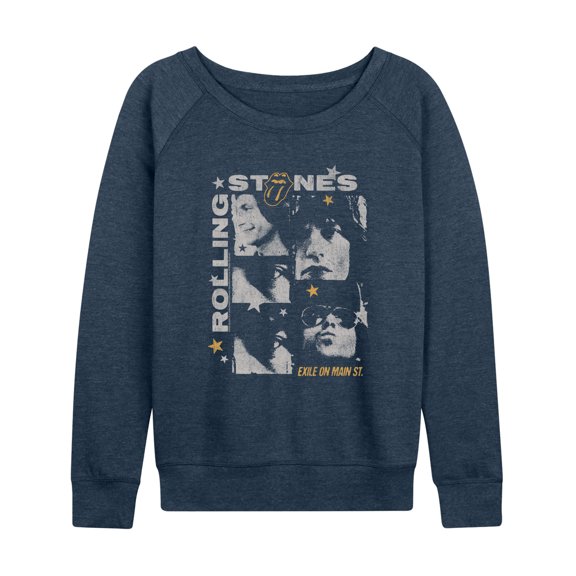 Rolling Stones - Exile Stars - Women's French Terry Long Sleeve Pullover