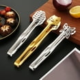 thumbnail image 3 of Plush Air Fryer Cooking Tongs Stainless Steel Food Clips Retractable Bread Clips For Breaded BBQ Steak Chicken Air Fryer Clip Cats Leaves Soccer Butterflies Creative Modeling, 3 of 3