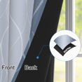 thumbnail image 3 of Ombre Bule Wavy Line Blackout Curtains 84 Inch Length,2 Panels,Grommet,Room Darking Thermal Insulated Window Drapes For Bedroom, 3 of 8