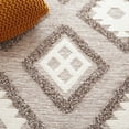 thumbnail image 6 of SAFAVIEH Natura Regena Diamond Area Rug, Dark Grey/Ivory, 6' x 6' Square, 6 of 7