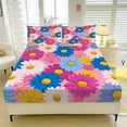 thumbnail image 6 of 3-Piece Floral Burst Celebration Printed Bed Sheet Set - Ultra-Soft Fitted Sheet & Pillowcases, Perfect Bedding for Kids, Teens, and Adults, 6 of 10