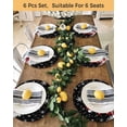 thumbnail image 4 of 15 Inch Round Placemats Set of 6, Black Christmas Non Slip Heat Insulation PP Table Mats, Snowman Snowflake Gifts Xmas Tree Washable Place Mats for Kitchen Dining Party Table Decor, 4 of 7