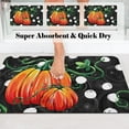 thumbnail image 7 of Halloween Bathroom Rugs,Scary Pumpkin Fall Black Bath Rugs for Bathroom Non-Slip and Washable,Super Absorbent Quick Dry Diatomaceous Earth Bath Bath Mats Inside Entryway Door Mat 17"x27", 7 of 7