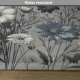 thumbnail image 5 of Ambesonne Navy Blue Place Mats Set of 4, Monochromatic Wildflowers, Standard Size, Coconut Dark Petrol Blue, 5 of 5
