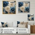 thumbnail image 4 of Designart "Symphonic Harmony Of White And Blue Dahlias" Dahlia Floater Framed Canvas Wall Art, 4 of 5