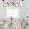 thumbnail image 4 of Easter Bunny Valances for Windows, Kitchen Valance for Windows Rod Pocket Kitchen Curtains Valances, Window Treatments Drapes for Kitchen Living Room Bedroom 54" W x 18" L, 1 Panel, 4 of 6