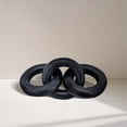 thumbnail image 3 of Meridina Furniture Rings Black Marble Decorative Chain Links, 3 of 5