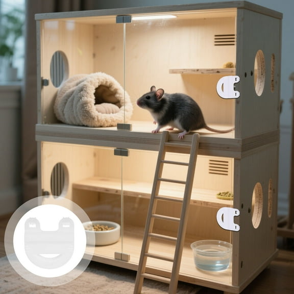 OULII 10Pcs Small Animal Wire Cage Clips Plastic Buckles Easy Install Home Use