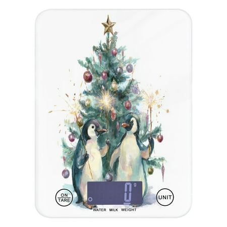 Food Scale Small Food Scale Kitchen Scale Kitchen Electronic Scale Multifunctional Digital Kitchen Scale Baking and Cooking Scale Beautiful Christmas Penguins