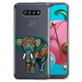 thumbnail image 1 of FINCIBO Soft TPU Clear Case Slim Protective Cover for LG K51 K500UM / Reflect L555DL 6.5" 2020, Aztec Elephant, 1 of 3