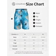 thumbnail image 2 of Charmo Men's High Waisted Swim Trunks Drawstring Board Shorts Quick Dry Bathing Suits Summer Beach Shorts with Pockets, 2 of 9