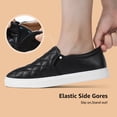 thumbnail image 4 of Women's Slip on Sneakers Platform Walking Shoes Casual Loafers Black US 6, 4 of 8