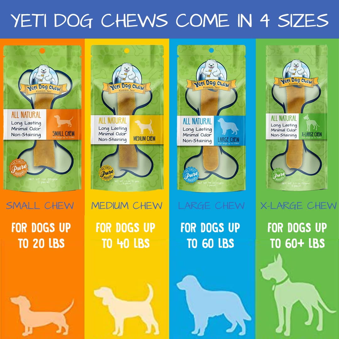 Yeti Dog Chew Natural Yak Cheese, Long-Lasting Dog Chews, Large, 2 Pieces, 7 oz