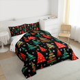 thumbnail image 3 of Manfei Christmas Tree Bedding Comforter Set 2pcs for Kids Children,Xmas Snowflakes Twin Comforter Sets Microfiber,Festival Theme Breathable Bedding Set,Lightweight Room Decor,Reversible, 3 of 8