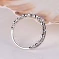thumbnail image 5 of HeartsAndYou Filigree Women Engagement Ring for Women 0.2ct Round Cut Moissanite 18k White Gold Over Silver, 5 of 6