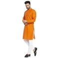 thumbnail image 2 of Maple Clothing Robe Décontractée Indienne pour Hommes en Coton Kurta Pyjama (Orange, TG), 2 of 6