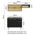 thumbnail image 3 of Madesa Gabinete de Cocina Integral Compacta 165 cm con Fregadero Emilly Rustic/Negro 06, 3 of 10