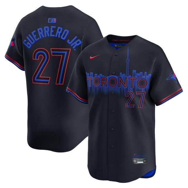 Tor-onto Bl-ue J-ays Chandail de Baseball pour Hommes GUE/RRE/RO J-R.27# Réplique Nom de Joueur Chandail Noir