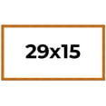 thumbnail image 2 of 29x15 Honey Brown Real Wood Picture Frame Width 0.75 inches | Interior Frame Depth 0.5 inches |, 2 of 8