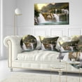 thumbnail image 3 of Designart Beautiful Waterfall in Vietnam - Landscape Printed Throw Pillow - 12x20, 3 of 5