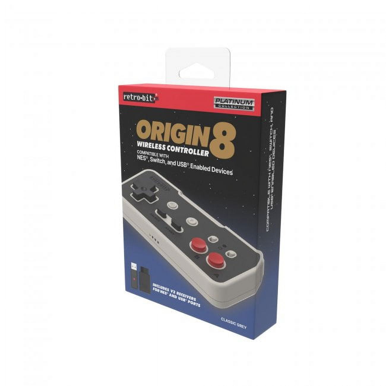 Retro-Bit Origin8 2.4 GHz Wireless Controller for Nintendo
