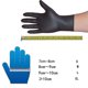 thumbnail image 5 of Guantes de látex negros, sin látex, sin polvo, compuestos de nitrilo mixto, cubierta de mano de vinilo, trabajo de nitrilo para el hogar, Hs, 5 of 5