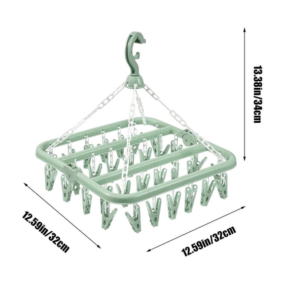 Rkxzt Coat Hanger Space Saving Hanger Socks Organizer With 32 Clips for Panties Underwear Socks Pantyhose Storage Kitchen Dining
