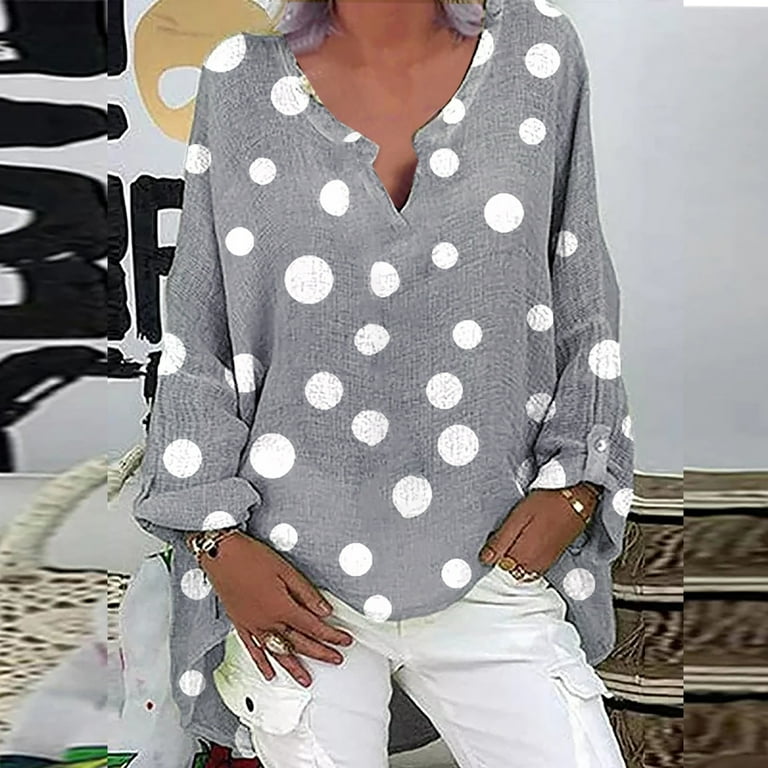 Women's Polka Dot Shirts & Tops, Clothing