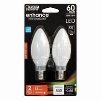 FEIT Electric Enhance Blunt Tip E12 (Candelabra) Filament LED Bulb Soft White 60 Watt Equivalence