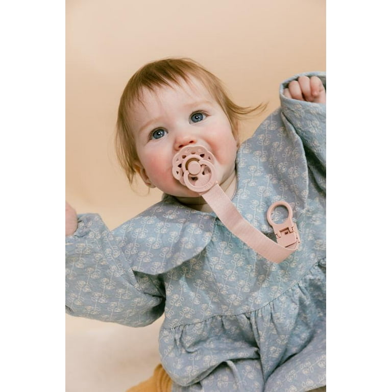BIBS Pacifier Boheme Size 2, 6-18 Months, Ivory/Blush/Woodchuck