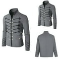 thumbnail image 2 of Tanghaowl Male Coat Jacket Gothic Embroider Button Coat Party Outwear Dress Men Vest, 2 of 4