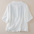 thumbnail image 4 of Womens Tops 3/4 Sleeve Button Loose Casual Blouse Summer Tops for Women, 4 of 9