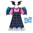 thumbnail image 3 of Disney-disfraz de vampiro diablo para niña, disfraz de princesa para Halloween, disfraz de fiesta de carnaval, Cosplay de miedo, conjunto de vampiro, 3 of 5